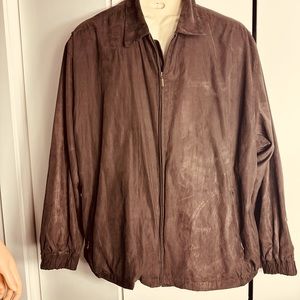 Weatherproof Brown microsuede men’s jacket size 5XLT,